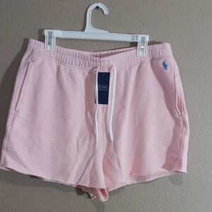 Polo by Ralph Lauren Light Pink Terry Drawstring Women's Shorts